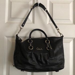 Black Coach leather satchel